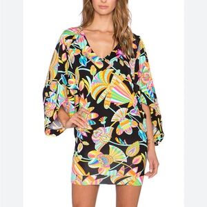 Trina Turk‎ Tahitian Floral Tunic Swim Cover Up Size Small